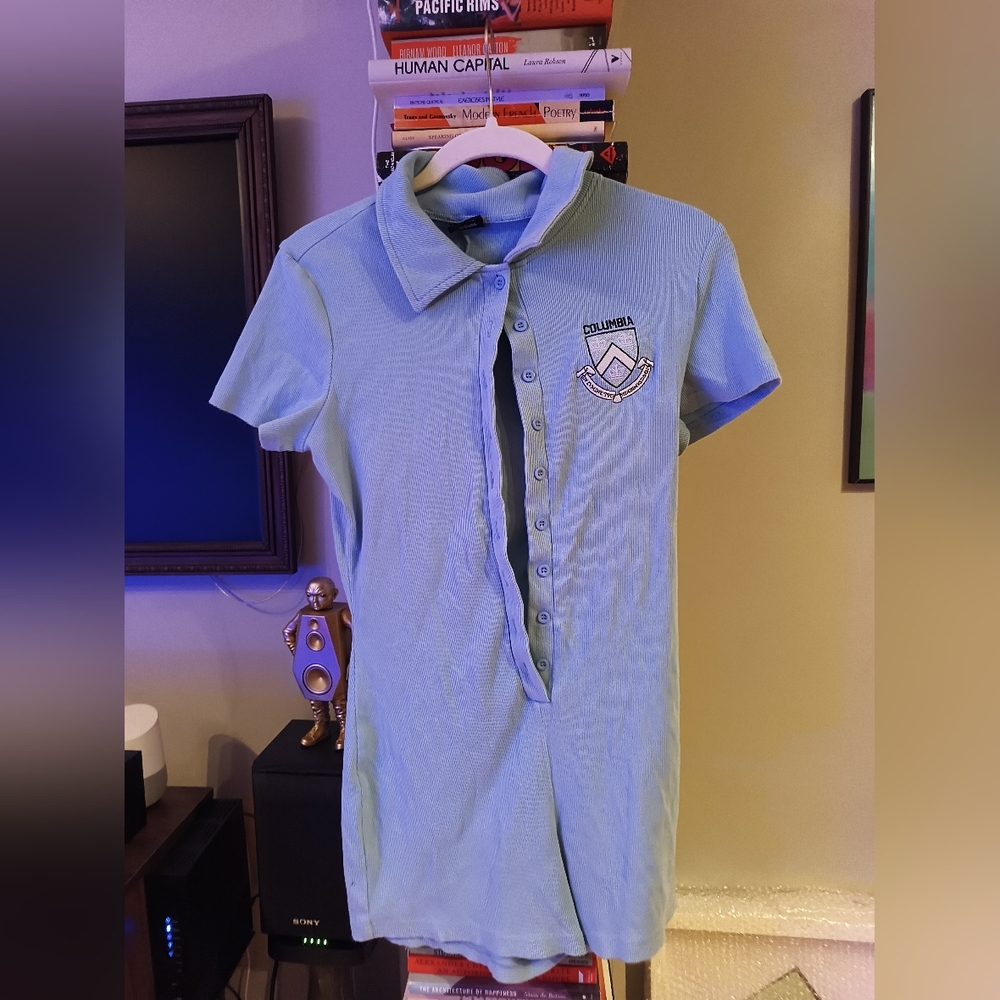 Womens HYPE & VICE blue Columbia University GAMEDAY ROMPER - Picture 2 of 3